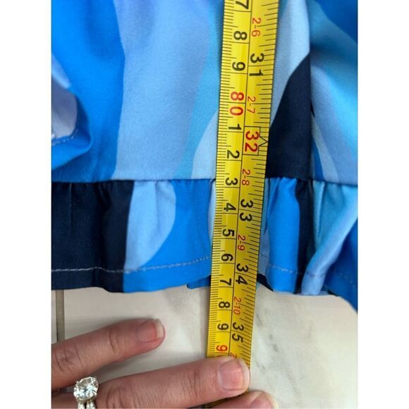 NEW Sail To Sable Smocked Silk-blend A-line Dress in Blue Sz S NWOT - Picture 10 of 10